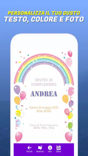 Crea biglietti d'invito screenshot 3