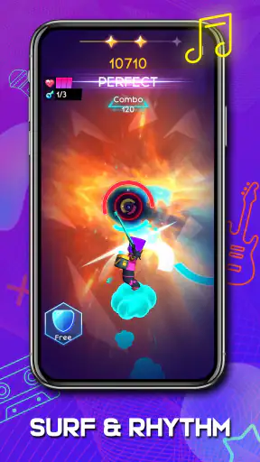 Cyber Surfer:Avventura ritmica screenshot 1