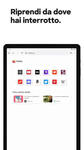 Firefox browser riservato screenshot 10