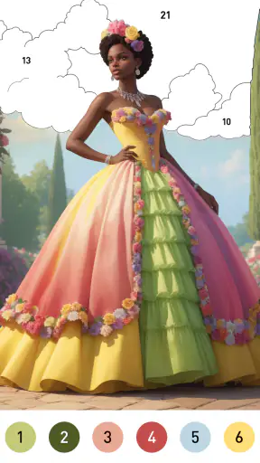 Gown Color by Number Book screenshot 5