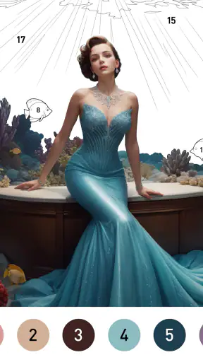 Gown Color by Number Book screenshot 6