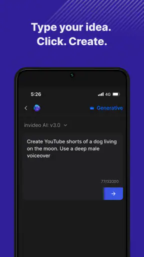 invideo: Editor video IA screenshot 2