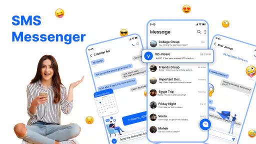 Messenger: SMS Home Launcher screenshot 1