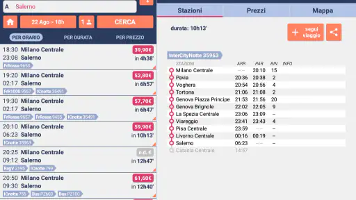 Orari Treni + Ritardi + Prezzi screenshot 11