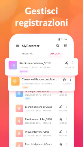Registratore e memo vocali screenshot 4