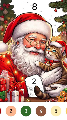 Santa Color By Number Games screenshot 6
