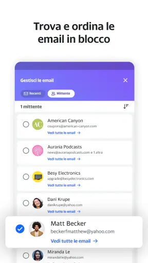 Tutto in ordine con Yahoo Mail screenshot 2