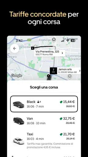 Uber - Viaggia in Italia screenshot 2