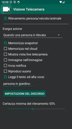 Vista telecamera IP WiFi screenshot 6