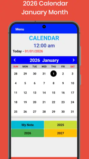 2026 年カレンダー screenshot