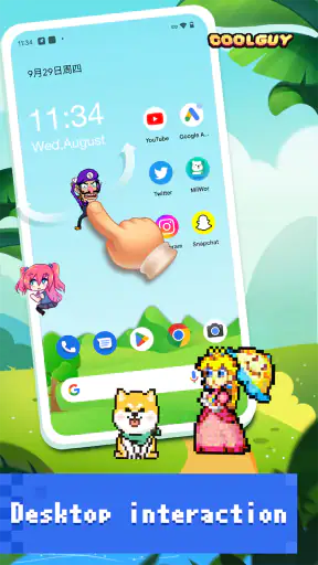 アニメしめじスクリーンペット screenshot