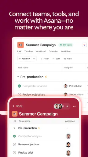 Asana: ワークマネジメント screenshot