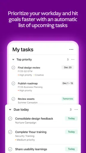 Asana: ワークマネジメント screenshot
