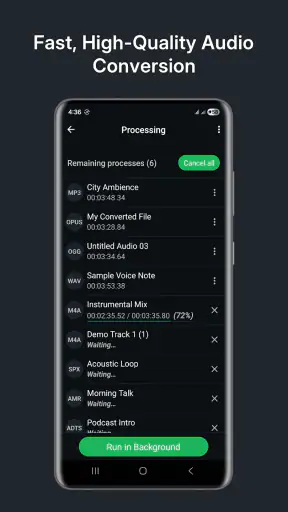 Audio Converter (MP3 AAC OPUS) screenshot