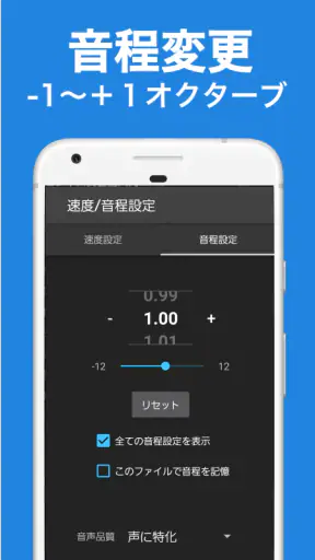 Audipo (倍速再生 音程変更 耳コピ リスニング screenshot