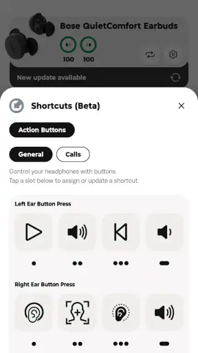 Bose QC Earbuds screenshot