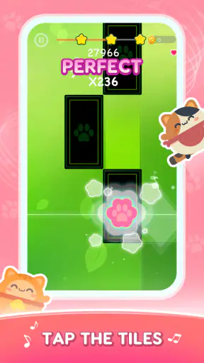 Cat Cute Tiles: 音楽ゲーム ボールゲーム screenshot