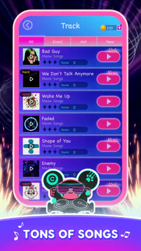 Cat Cute Tiles: 音楽ゲーム ボールゲーム screenshot