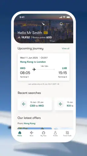 Cathay Pacific screenshot
