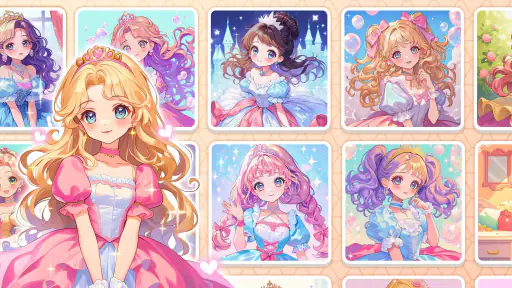Doll Color: 塗り絵アニメ お姫様絵を描 screenshot