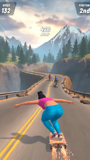 Downhill Skate Race ― レース スケボー screenshot