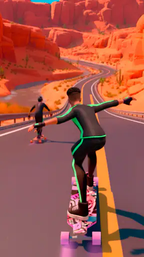 Downhill Skate Race ― レース スケボー screenshot 11