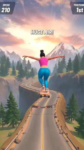 Downhill Skate Race ― レース スケボー screenshot