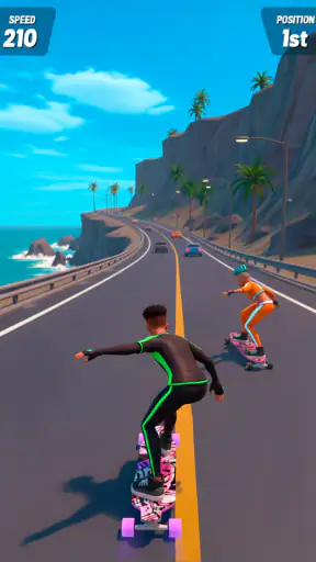 Downhill Skate Race ― レース スケボー screenshot