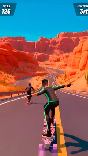Downhill Skate Race ― レース スケボー screenshot