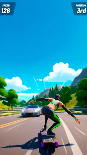 Downhill Skate Race ― レース スケボー screenshot