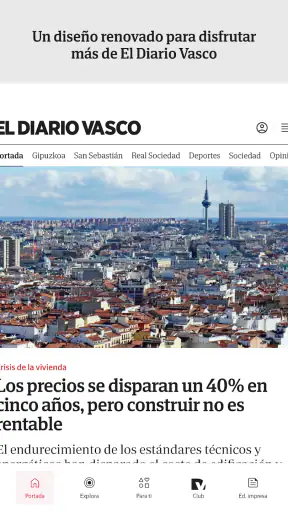 El Diario Vasco screenshot