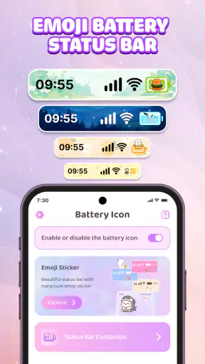 かわいい絵文字バッテリー screenshot