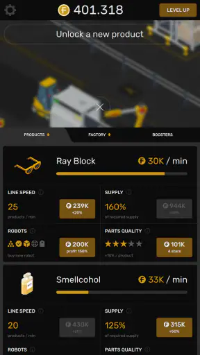 Factory Idle タイクーン 工場生産・経営ゲーム screenshot