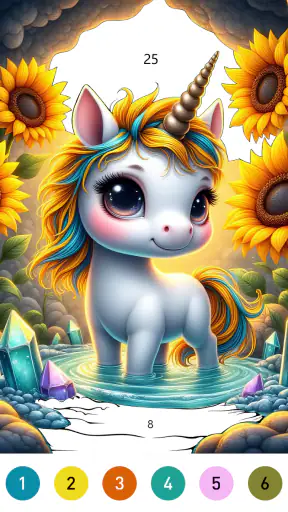 Fairytale Color – 数字で塗るゲーム。 screenshot