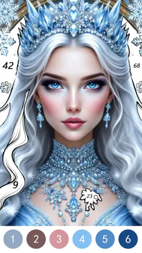 Fantasy Color By Number Game screenshot