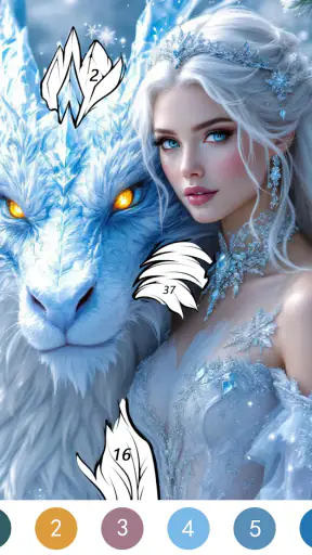 Fantasy Color By Number Game screenshot 9