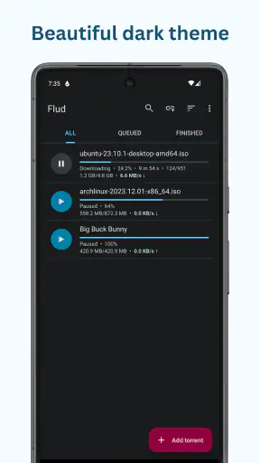 Flud - トレントダウンローダー screenshot