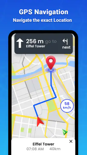 GPSマップによる運転ルート案内 screenshot