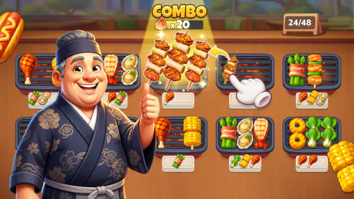 Grill Master：フード仕分けパズル screenshot