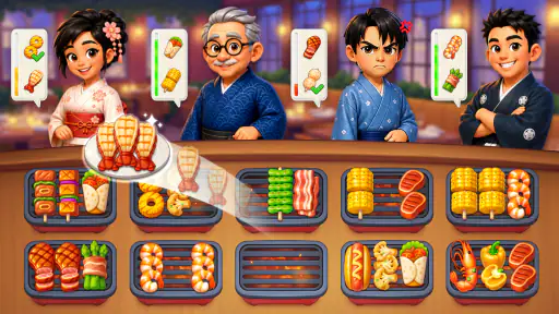 Grill Master：フード仕分けパズル screenshot
