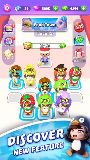 Gugu Gaga Penguin: Merge & Run screenshot 9
