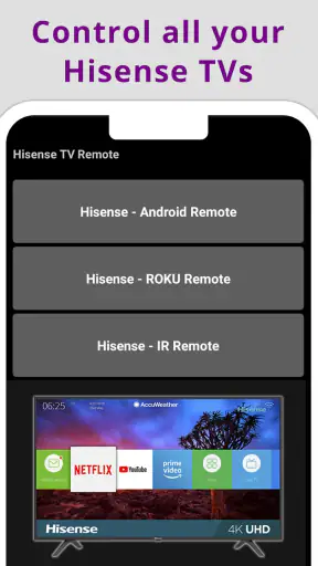 Hisense TV リモコン screenshot