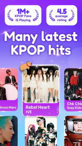 k-pop 音ゲー: ピアノタイル & リズムゲーム screenshot