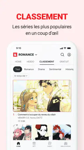 LEZHIN FR screenshot
