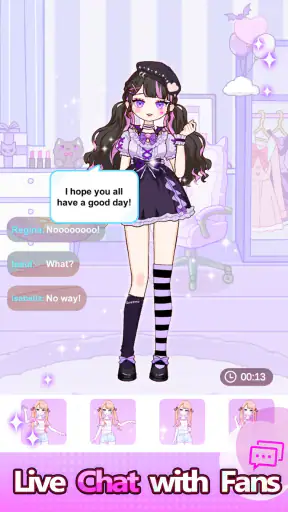 Live Star: メイクゲーム & 着せ 替え ゲーム screenshot