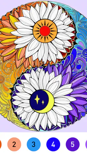 Mandala Color by Number Book screenshot