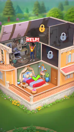 Merge Hotel Empire: ホームデザイン screenshot