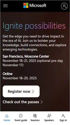 Microsoft Ignite screenshot 1