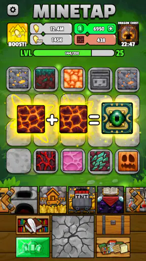 Minetap – Merge rpg clicker screenshot