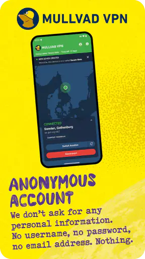 Mullvad VPN screenshot